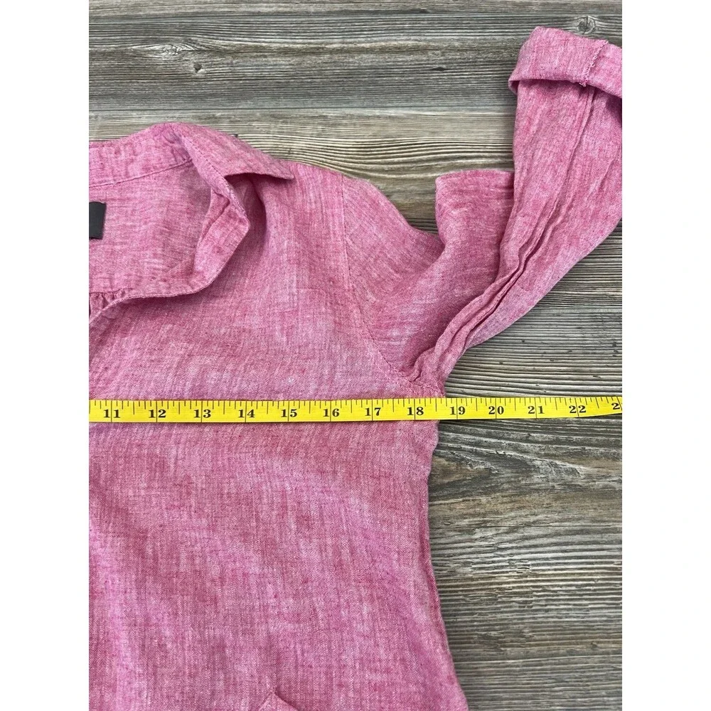 Forcynthia‎ Beachwear Linen Blend Cover Up Tunic Top Womens S Pink Beach Resort